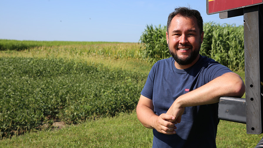 James Wong visits farms at the cutting edge of research (Credit: BBC)