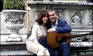 George Harrison with his wife Olivia
