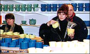 Russian shoppers in Ikea's Moscow store 