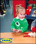 Child in Russian Ikea store