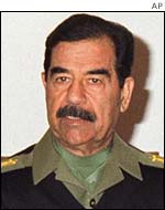 Iraqi leader Saddam Hussein
