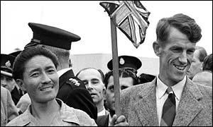 Tenzing Norgay and Edmund Hillary