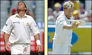 Australian bowlers Shane Warne 