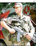 ethnic Albanian fighter in Macedonia