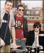 Brothers Alex (left) and Tom White (right) with keyboardist Steve Large