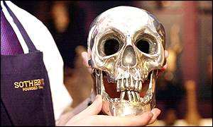 Lot 1,506: A novelty skull used in 1983s Bond film, Never Say Never Again