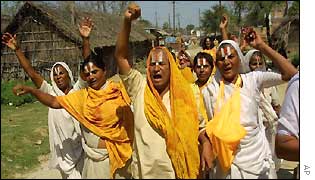 Hindu holy men in Ayodhya