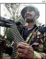 Pakistani soldier at the border