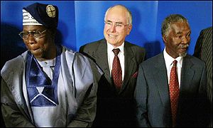 Obasanjo, Australian Prime Minister John Howard and South African President Thabo Mbeki