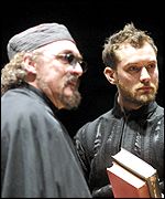 David Fielder (left) plays a variety of roles including Lucifer (Photo by Keith Patterson)