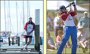 Hollioake relaxes in Napier New Zealand just a few weeks ago