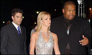 Cheers turned to boos when the crowd realised that Spears would not spend any time with them