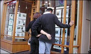 Browsing and estate agents window
