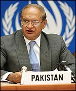 Foreign Minister Abdul Sattar at UN Human Rights conference