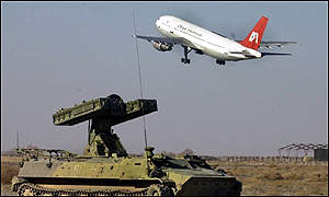 Indian Airlines plane taking-off