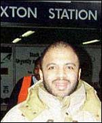 Zacarias Moussaoui in a photograph taken at Brixton tube station in London