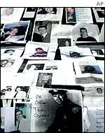 Pictures of the missing cover the front of a van