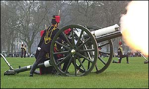The guns in Hyde Park