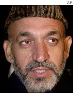 Afghanistan's interim leader Hamid Karzai