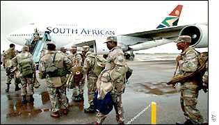 South African peacekeepers leave for Burundi
