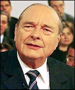 French President Jacques Chirac