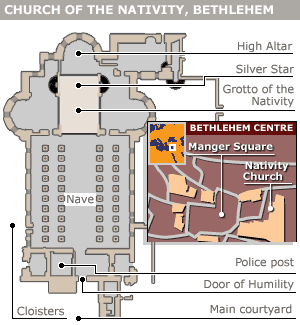 Floor plan for the Church of the Nativity