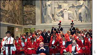 Judges at court's opening in Milan