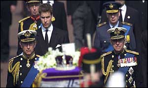 The Duke of Edinburgh, Prince of Wales, Prince William, Duke of Gloucester and the Duke of Kent 