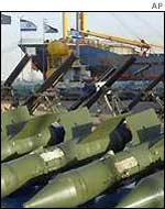 Intercepted arms shipment intended for Palestinians