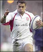 Jason Robinson in action for England