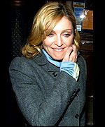 Madonna leaves the theatre after her first preview