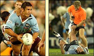 Andrew Johns left the field on 61 minutes, but NSW already had the game won