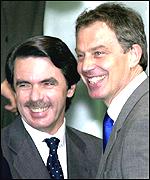 Prime Minister Tony Blair and Spanish Prime Minister Jose Maria Aznar