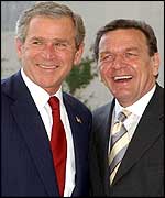 President Bush and Chancellor Schroeder 
