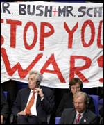 Protest by members of Germany parliamentarians