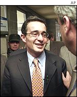Presidential candidate Alvaro Uribe