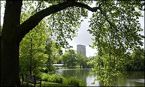 The conservation area - on view from the Green Room