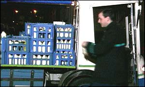 A milkman on his rounds