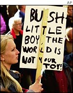 Anti-Bush protester