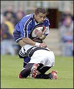 Sale's Jason Robinson struggles to find space