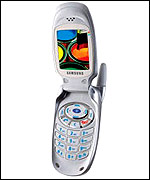 A Samsung T100 mobile phone