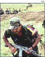 Farc guerrillas training