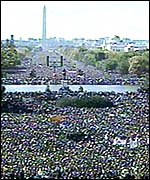 The Million Man March in Washington