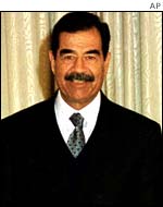 Iraqi leader Saddam Hussein