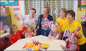 Staff and youngsters from Caia Park nursery