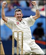 England fast bowler Andy Caddick