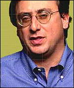 Cantor Fitzgerald employee Steve Merkel as he appears in the firm's new adverts.