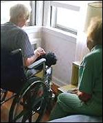 Patient being cared for at home