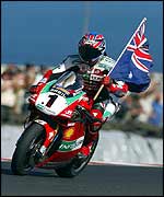 Troy Bayliss is dominating this year's World Superbike series