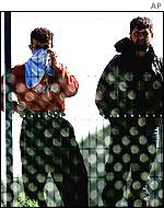 Asylum seekers at the Sangatte camp